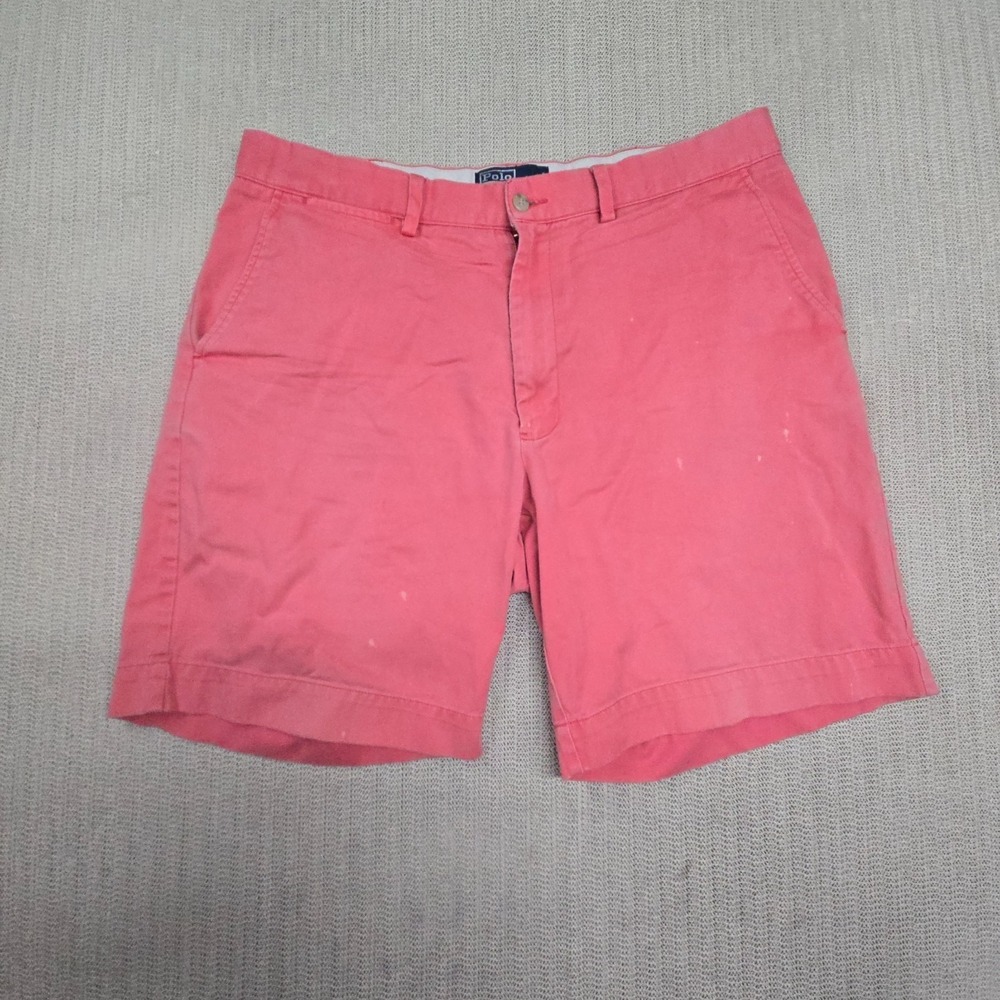 Polo Ralph Lauren Prospect Shorts Mens 36 Pink Chino 8 Inseam Cotton Preppy